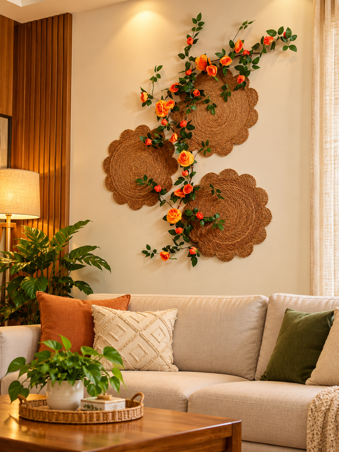 4 pis combo( 3 ta mate + 1 pis orange rose vine)